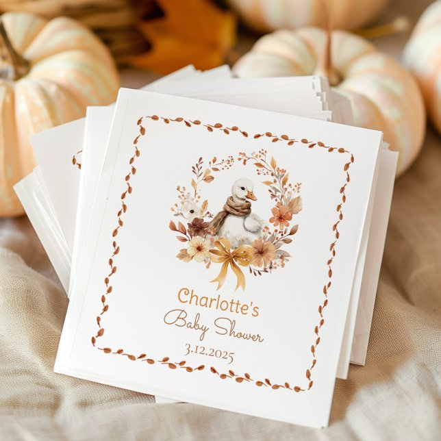 Silly Goose Rustic Fall Baby shower Thank you Serviette (Von Creator hochgeladen)