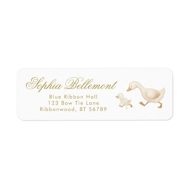 Silly Goose Sage Baby Shower Return Address (Vorne)
