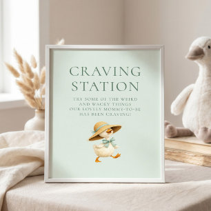 Silly Goose Sage Verlangensstation Baby Shower Sch Poster