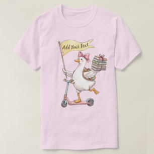 Silly Goose Scooter Zur Schule Anpassbar T-Shirt
