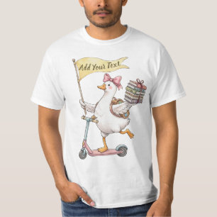 Silly Goose Scooter Zur Schule Anpassbar T-Shirt