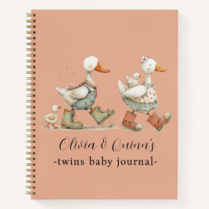 Silly Goose Twins Baby Baby Journal Notizbuch