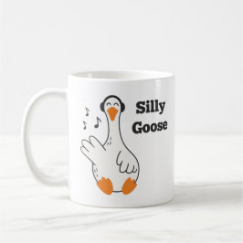 Silly Goose Wearing Headphones – Cute Funny Goose Kaffeetasse