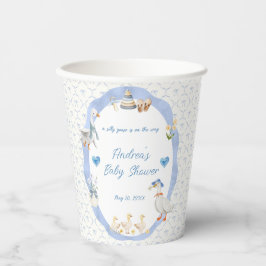 Silly Goose Whimsical Bow Baby Boy Shower Pappbecher