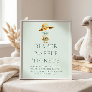 Silly Goose Windel-Raffel-Tickets Baby Shower Schi Poster