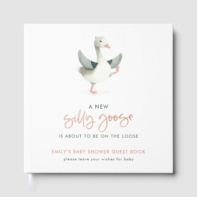 Silly Goose Wishes for Baby Shower Gästebuch (Vorderseite)