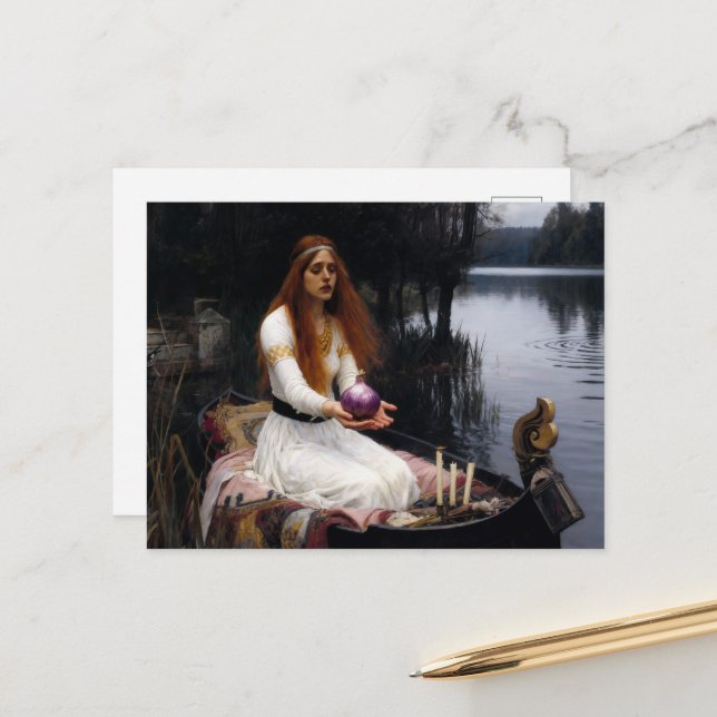 Silly Lady of Shallot Parody Postkarte (Vorderseite/Rückseite Beispiel)