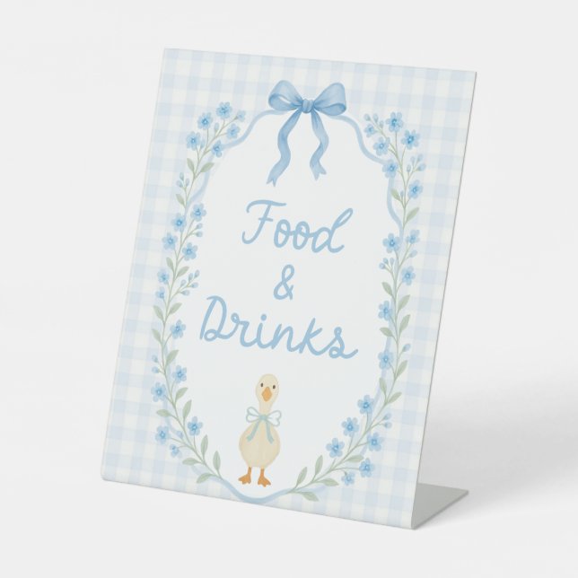Silly Little Goose Baby Shower Food & Drinks Table Sockelschild (Vorderseite)