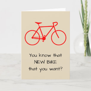 Silly New Bike Birthday Card Karte