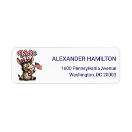 Silly Patriotic Donkey Vote Return Address