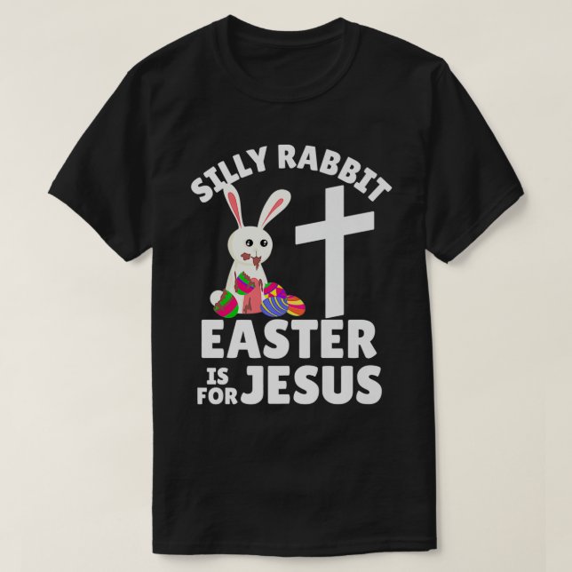 Silly Rabbit Easter is for Jesus Premium  T-Shirt (Design vorne)