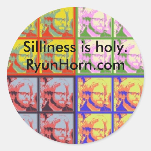 SillyPopSticker Runder Aufkleber (Vorderseite)