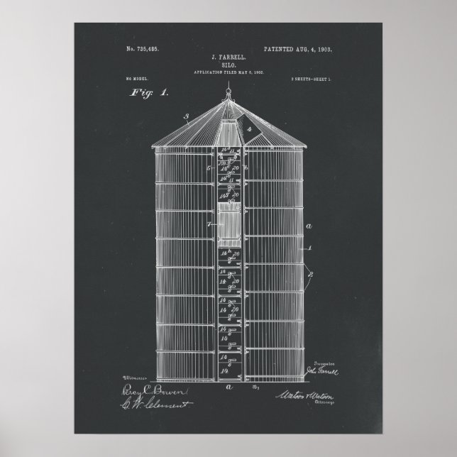 Silo Patent Print Poster (Vorne)