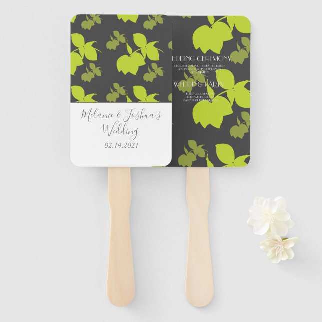 Silohuette Lemon Limon Wedding Fächer (Vorne und Hinten)