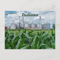 Silos und ein Cornfield in Indiana