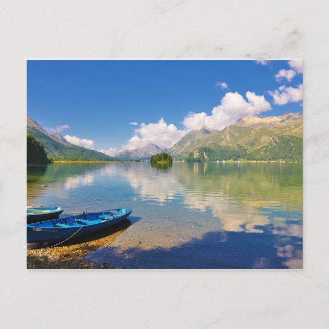 Sils-See in Graubünden, Schweiz Postkarte (Vorderseite)