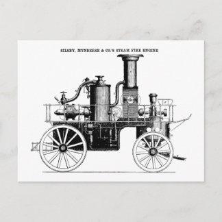 Silsby 1858 Dampffeuerspritze Postkarte