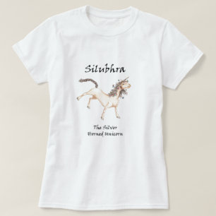 Silubhra Das Silver Horned Unicorn T-Shirt-Shirt T-Shirt