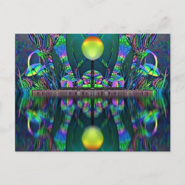 Silurian Globe Fantasy Art Post Card Postkarte (Vorderseite)