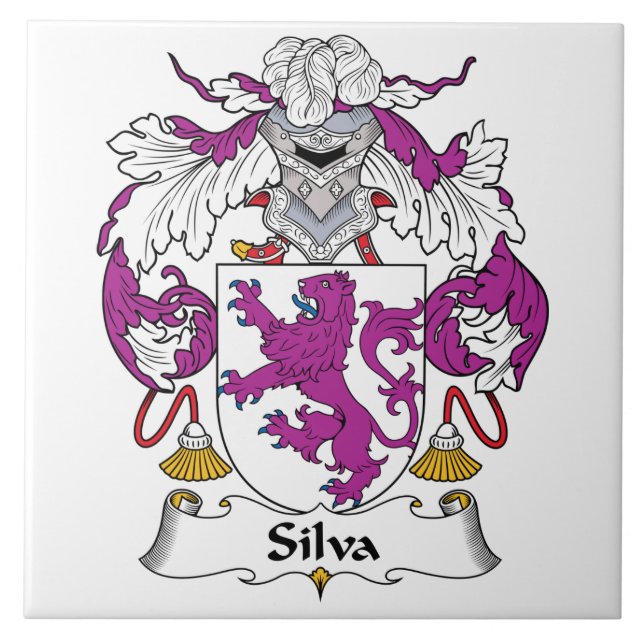 Silva-Familienwappen Fliese (Vorderseite)