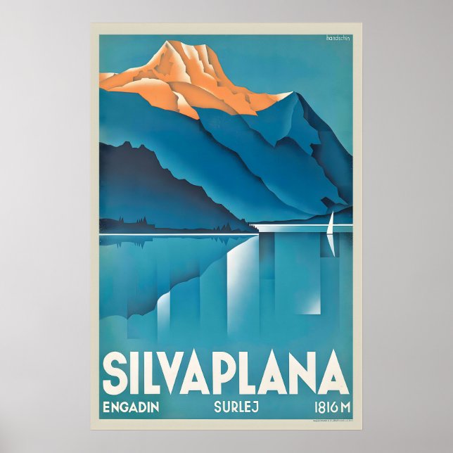 Silvaplana Engadin Surlej Schweizer Alpen Schweiz Poster (Vorne)
