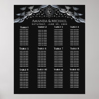 Silve Sun & Moon Tarotkarten-Hochzeits-Sitzplan