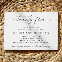 Silver 25. Modern Wedding Anniversary Foto Party