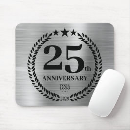 Silver 25 th Business Logo Jubiläum Mousepad