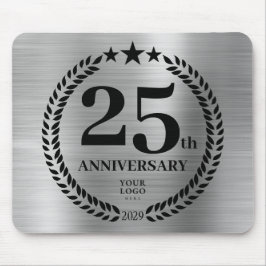 Silver 25 th Business Logo Jubiläum Mousepad