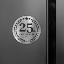 Silver 25th Business Logo Anniversary