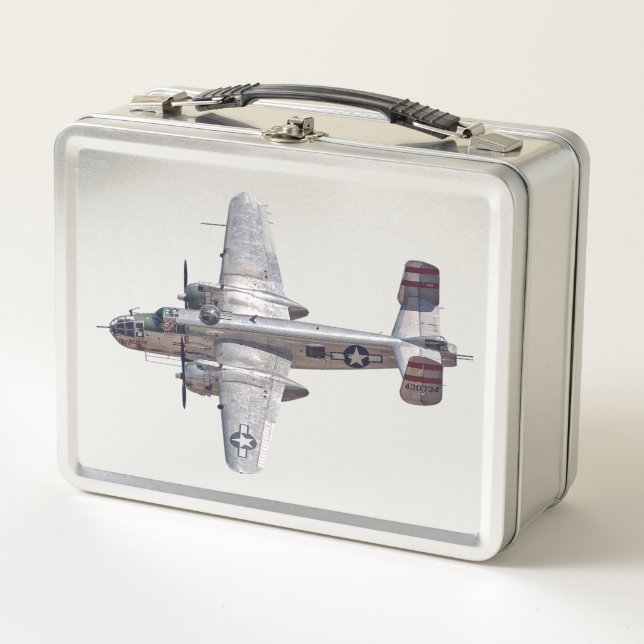 Silver Airplane Lunchbox (Vorderseite)