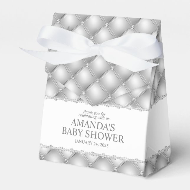 Silver and Diamonds Tufted Glamour Geschenkschachtel (Vorderseite)