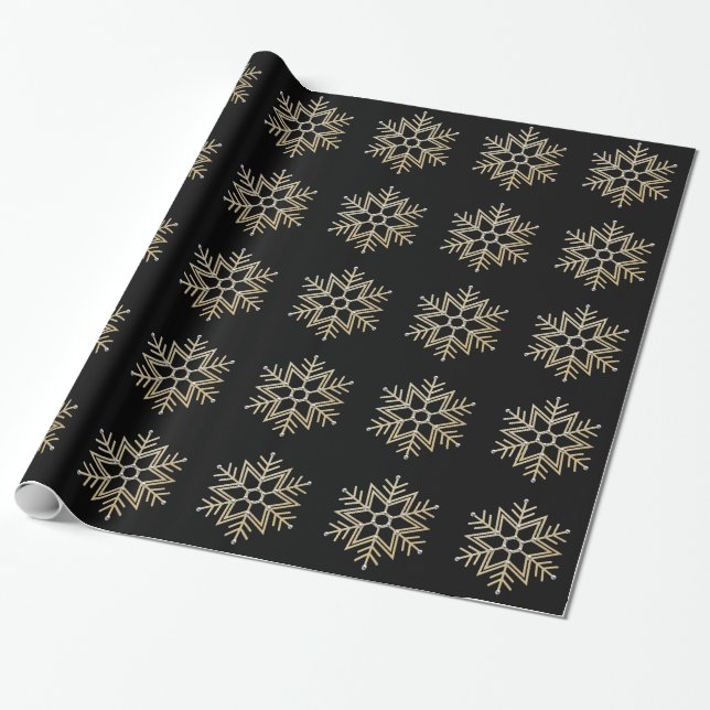 Silver and Gold "3-D" Schneeflocken Packpapier (Ungerollt)