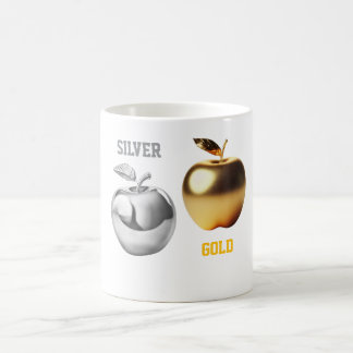 Silver and gold apple Mug Kaffeetasse