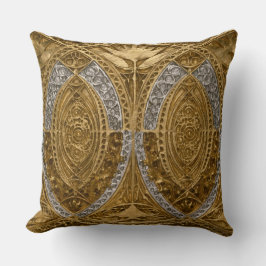 Silver and Gold Art Deco Muster Kissen