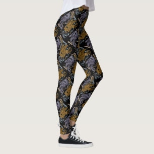 Silver and Gold Griffin Pattern Leggings