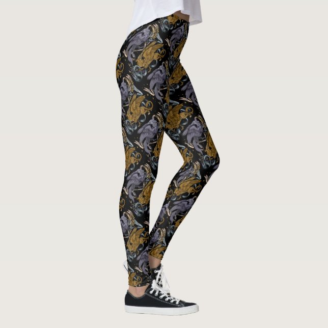 Silver and Gold Griffin Pattern Leggings (Rechts)