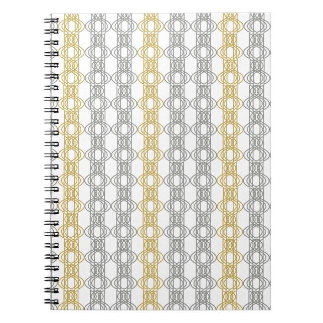 Silver and Gold Pattern Notebook Notizblock (Vorderseite)
