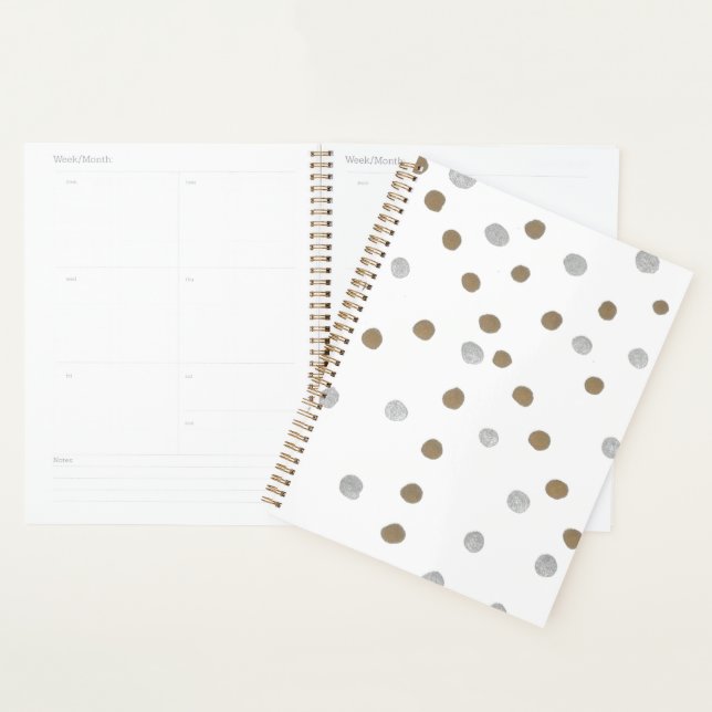 Silver and Gold Polka Dots Planer (Anzeige)