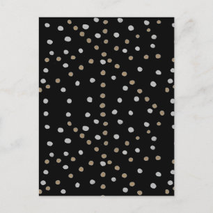Silver and Gold Polka Dots Postkarte