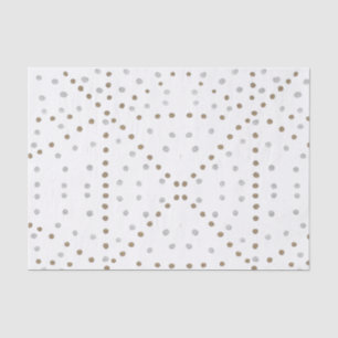 Silver and Gold Polka Dots Seidenpapier