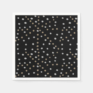 Silver and Gold Polka Dots Serviette