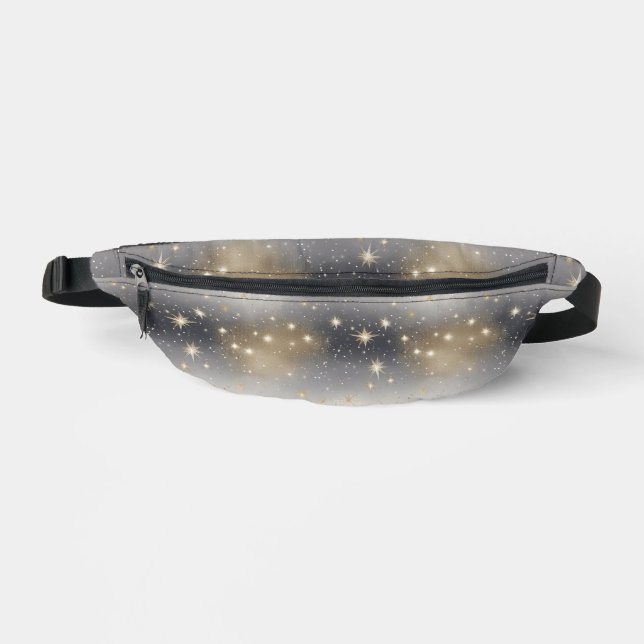 Silver and Gold Sparkle Glam Fanny Pack Bauchtasche (Vorderseite)