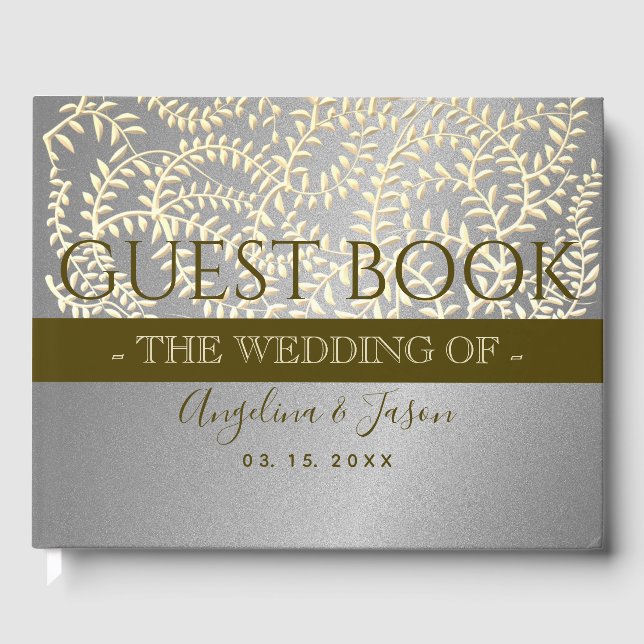 Silver and Gold Wedding Gästebuch (Vorderseite)