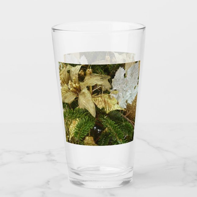 Silver and Gold Weihnachtsbaum II Urlaub Glas (Vorderseite)