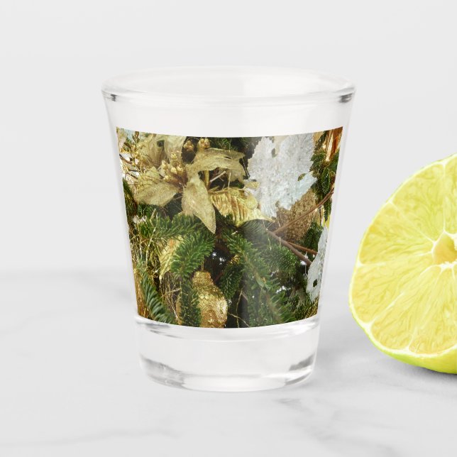 Silver and Gold Weihnachtsbaum II Urlaub Schnapsglas (Vorderseite)