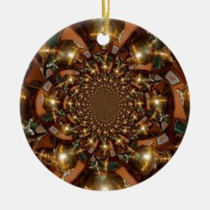 Silver and GoldElegante Teekultur - Vintag Samov Keramikornament