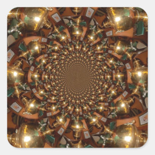 Silver and GoldElegante Teekultur - Vintag Samov Quadratischer Aufkleber