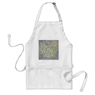 Silver and White Light Guardian Angel Apron Schürze