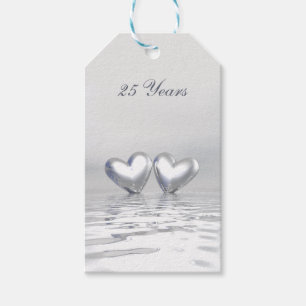 Silver Anniversary Hearts Geschenkanhänger